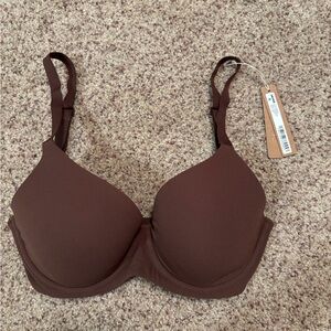 SKIMS Chocolate Brown Seamless Underwire Bra